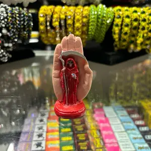Small Red Santa Muerte Statue