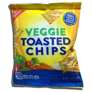 Whole Grain Veggie Wheat Thin Toasted Chips, School Snacks, 30 Pack