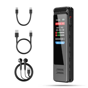Digital Voice Recorder with Playback 7-Layer AI Noise Cancellation, MP3 Player USB Voice Activated Audio Recorder, Long Battery Life for Meetings, A-B Repeat, Interviews, Classroom, Language Learning