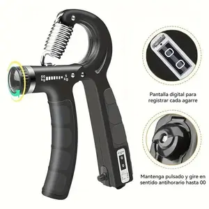 5-in-1 Grip Strength Trainer Set with Counter – Adjustable Resistance for Forearm Workout, Home Gym Setup & Strength Progression for Fitness Beginners
