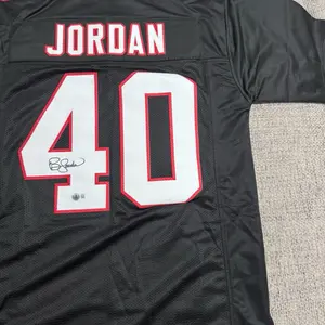 Brian Jordan Signed Autograph Custom Jersey - Beckett Coa - Atlanta Football team