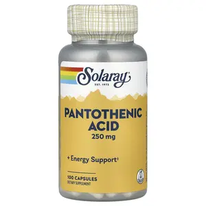 Solaray Pantothenic Acid, 100 Capsules
