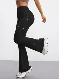 Women's High-Waisted Sporty Leggings, Elastic & Breathable Fabric, Fitted Design for Gym & Daily Use, All-Season Comfort Wear