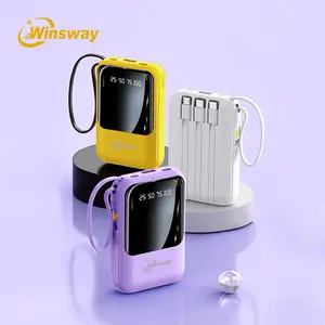 Winsway 10000mAh Portable Charger with 20W Fast Charging Technology LED Display Light & 4-in-1 USB C/Type-C Input Output for Travel