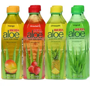 Iberia Aloe Vera Drink with Pure Aloe Pulp, Variety, (Pack of 8) 2 x Original, 2 x Mango, 2 x Pineapple, 2 x Strawberry