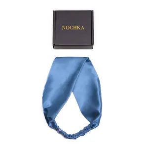 NOCHKA 100% Pure Mulberry Silk Headband - Soft Stylish & Gentle on Hair Anti-Frizz No Breakage Handmade in USA Solid Colors