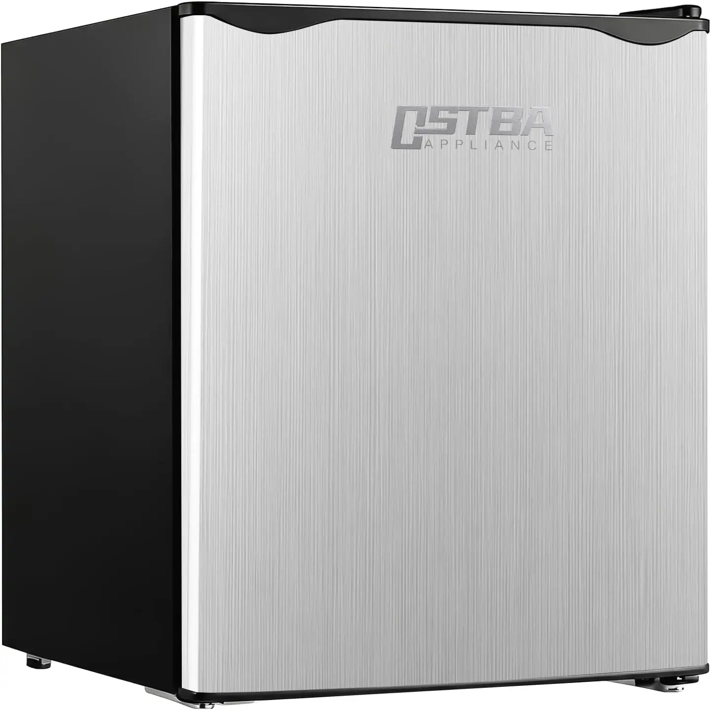 OSTBA Mini Fridge with Freezer - 1.8 Cu.ft Small Freezer Upright, Small Fridge with Adjustable Thermostat, Removable Shelves, Reversible Single Door for Bedroom Home Dorms Office Apartment, Sliver