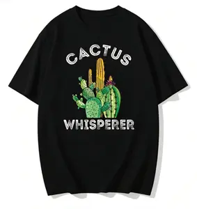 Unisex 100% Cotton Cactus Whisperer Funny Plant Lover Graphic Tee