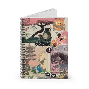 Everything's Ghibli Studio - My Neighbor Totoro Spiral Notebook - Ruled Line - Holiday Christmas Birthdady Gift for Fans