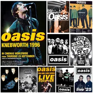 O-Oasis Poster Self-Adhesive Waterproof Art Sticker, Aesthetic Minimalist Wall Poster for Coffee Shop, Bar & Home Room Decor