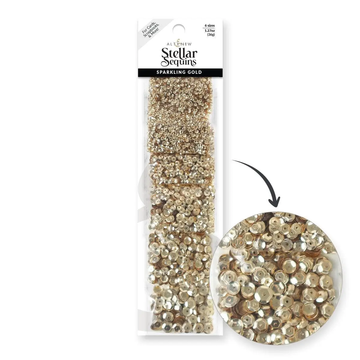 Sparkling Gold Stellar Sequins