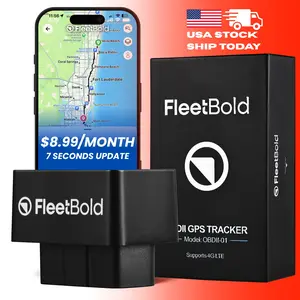 FleetBold OBD2 GPS Tracker Device – 4G LTE Real-Time Vehicle Tracking for Turo Hosts, Car Rentals & Fleet Management – Plug & Play OBDII Device with Geo-Fence, Smart Alerts, Trip History, Driving Reports & US-Based Servers