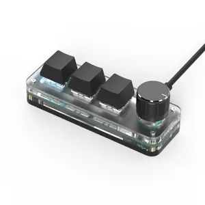 Macropad Macro Programming Keyboard RGB Mini Hot Swap Gaming Custom Knob Keypads Red Switch 3 Keys Knob For Photoshop Multimedia clicker