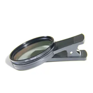 52mm mobile phone camera polarizing filter lens filter glass material to eliminate reflections for live shooting