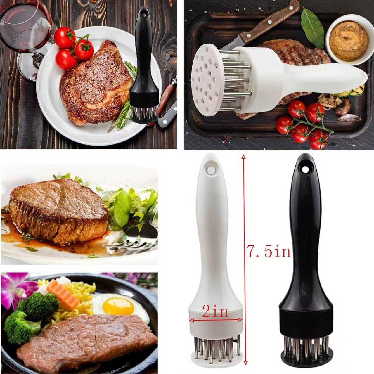 Stainless Steel Meat Tenderizer Hammer Multi Purpose Kitchen Tool with Sharp Needles Durable Meat Mallet for Chicken Beef and Steak Easy Grip Handle