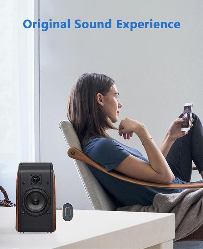 VANOTOM Aux Bluetooth 5.3 Adapter for Car, Bluetooth Car Adapter 3.5mm Aux Input, Aux to Bluetooth for Car/Home Stereo/Wired Headphones/Speaker