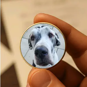 Custom Pet Photo Challenge Coin Personalized Memorial Coin Gift Forever Loved Pet Keepsake Pet Loss Gift Brass Gold Silver Tone Finish