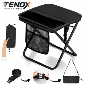 [TENOX] SummerVibes Camdoor Sports Folding Chair, Upgraded Shoulder Strap FoldingStool, Ultra-lightweight, weighing only 1.5 lbs,Portable Outdoor Camping Chair with Side Bagsand Shoulder Straps, Maximum Weight Capacity 400 lbs, Suitable for Hiking