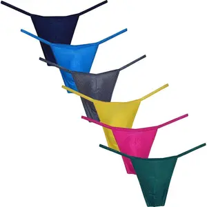 Men's Bikini Thong Underwear Shiny Tangas Competition Posing String Underpants