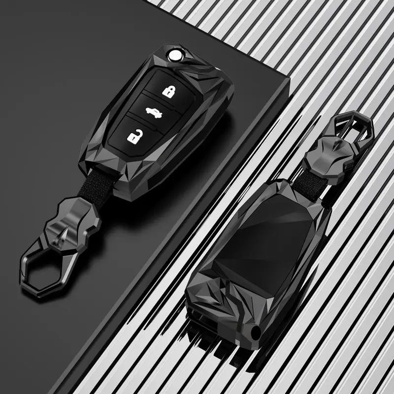Car Key Fob Cover Fit For Audi For A1 For A3 For A4 For A6 For A8 Quattro For Q3 For Q7 For S3 For S6 For RS3 For RS6 For R8 For TT TTS 3 Buttons Flip Key Case Cover