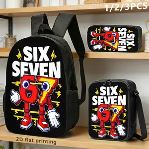 Five Nights at Freddy's Animatronic Characters 3PCS Backpack Set, Durable 600D Oxford Cloth School Bag with Lunch Box & Pencil Case Combo, Adjustable Breathable Strap, Fits 15in Laptop for Kids Teens School Travel Outdoor
