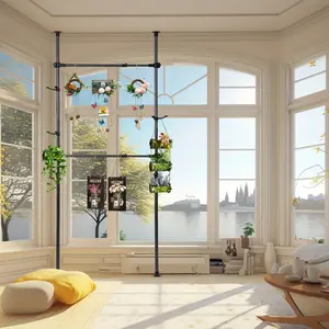 2 Layers Hanger, Telescopic Hanger Hanger Clothes, Adjustable Floor-Standing Rack Heavy Duty Coat Rack Double Pole Hanger DIY