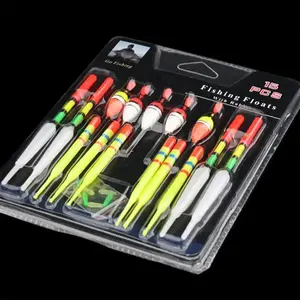 Fishing Bite Indicator Set Includes 15 Floats, Essential Fishing Gear for Anglers, High Sensitivity Floating Rod Accessories, Fishing Tackle