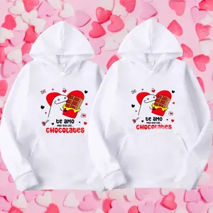 Flork Matching Couple Hoodie Athletic-Style Unisex Stylish Polyester Sweater with Shiny Gold Sublimation Design for Outdoor Activities
