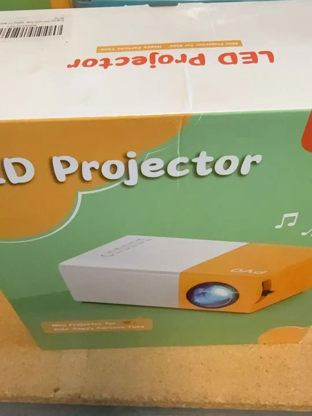 Mini Wired Projector for Kids, Compact Movie Player for Home & Bedroom Cinema (Plug-in Powered)