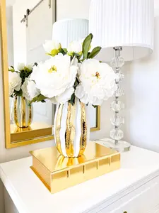 Real Touch Dried White Peony Stem (Pack of 3 Stems)