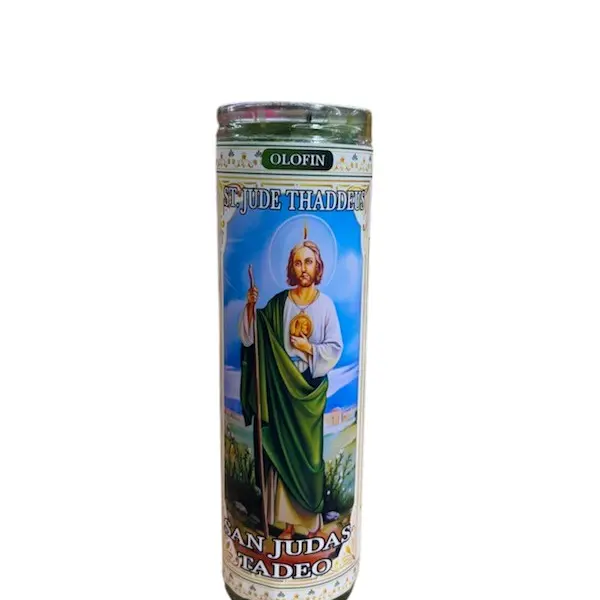 Cocktail Candle San Judas Thaddeus  / Preprada Veladora San Judas Tadeo Decoration Cozy