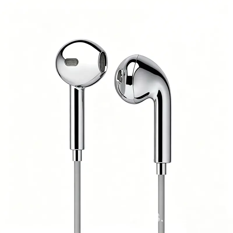 ES Chrome Wired Earbuds with Clear Audio, Comfortable In-Ear Design for Daily Use