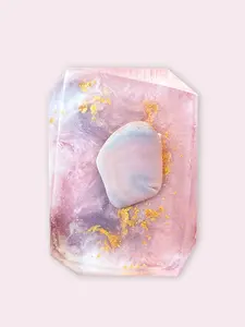 Crystal Bar Soap - Decisive Pleasure - Vegan - Crystal Infused - 3 oz - Scented in Rose, Violet, Lily, and Magnolia