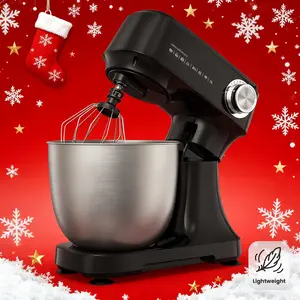 Stand Mixer 4.8 Electric Food Mixer 12 Speeds Portable Lightweight Kitchen Mixer For Daily Use With Egg Whisk, Dough Hook, Flat Beater