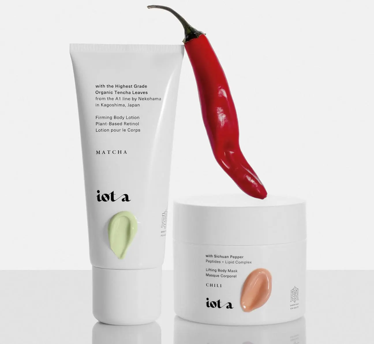 Iota Sculpting Set Caffeine Retinol Body Mask & Firming Lotion for Tightening Toning Crepey Skin Treatment Bust Thighs Abdomen Gift Set