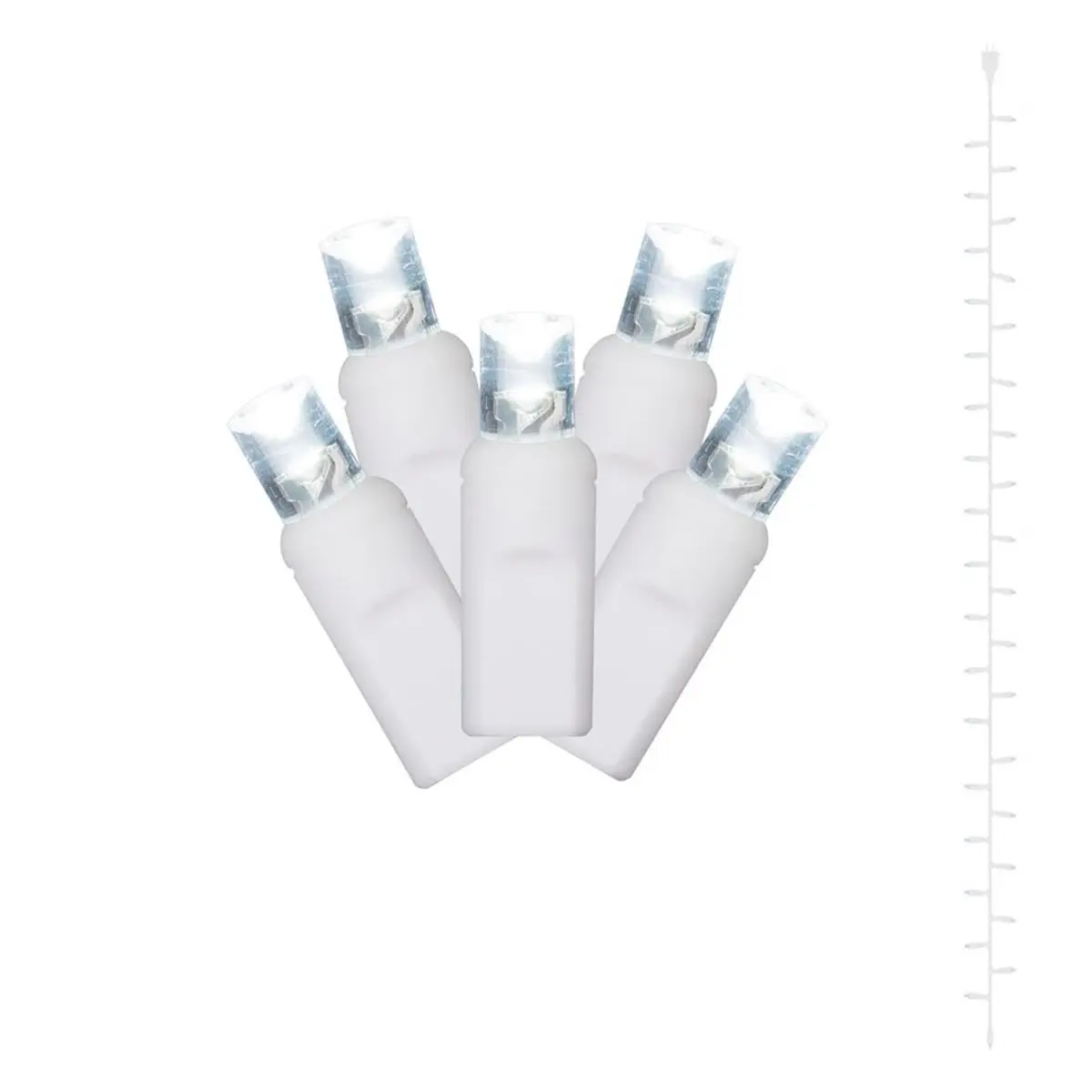 212 MAIN Wide Angle White Wire Curtain Light Set, 35Lt, 16 ft. Long Length, Pure White LED Lights