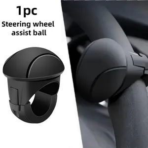 Car Steering Wheel Push Ball, 360 Degree Rotating Non-Slip Silicone, Multi-Functional Single Hand Assist, Easy Detachable Car Accessory
