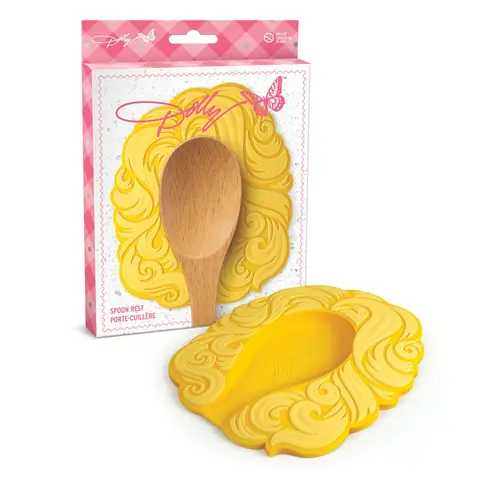 DOLLY SPOON REST, Dolly Parton Iconic Hair Silicone Spoon Rest, Dishwasher Safe