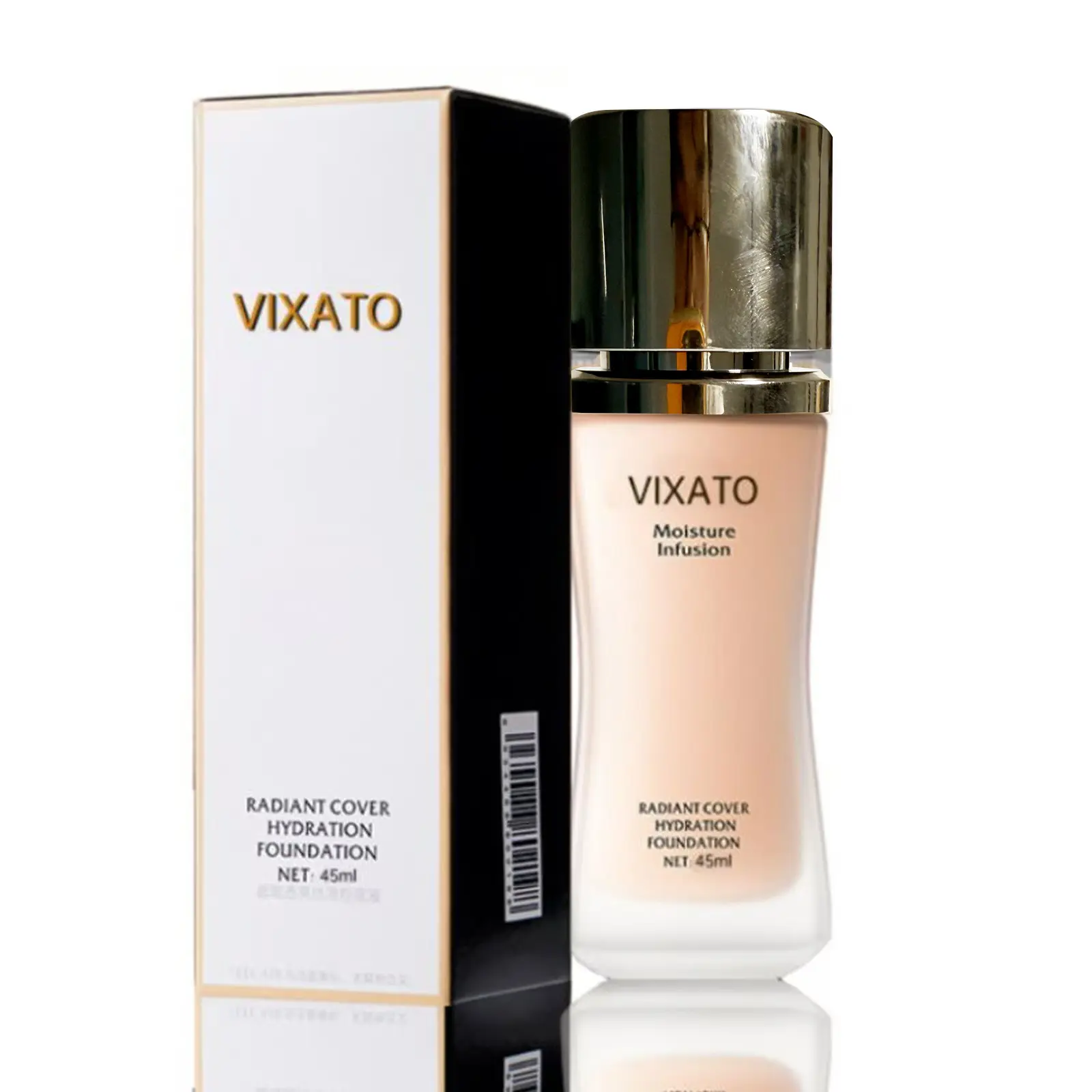VIXATO Flawless Matte Foundation - Lightweight, Non-Comedogenic, Moisture-Boosting Makeup with Serum-Oil Infusion, Oil Control, Medium Cover for Everyday Use, Healthy Glowing Complexion