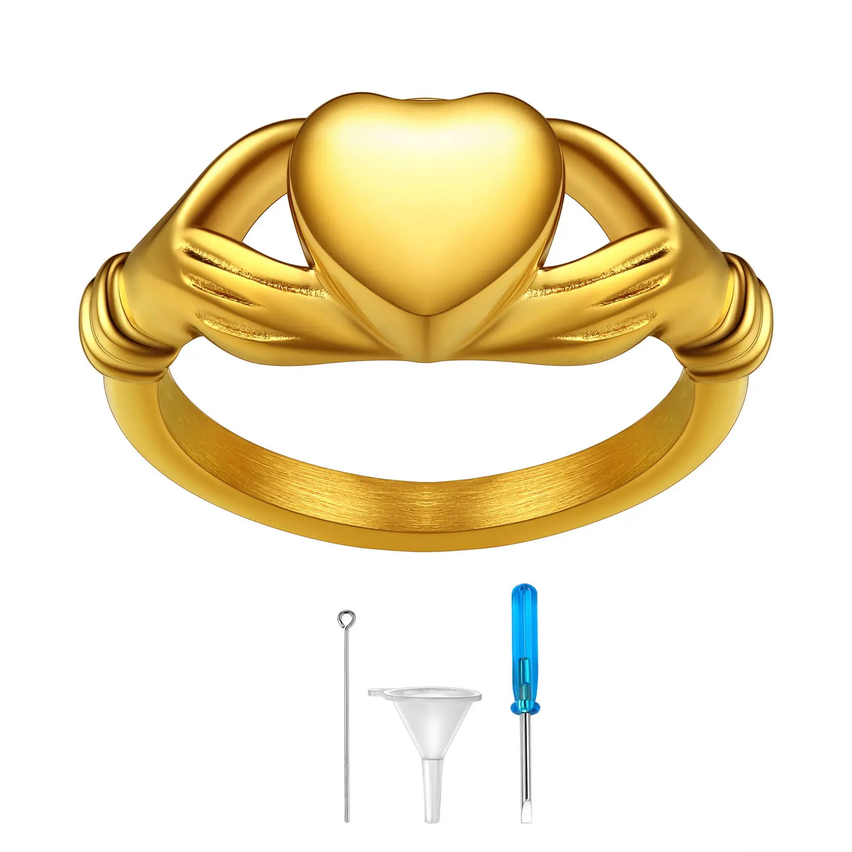 Claddagh Heart Ring-Golden