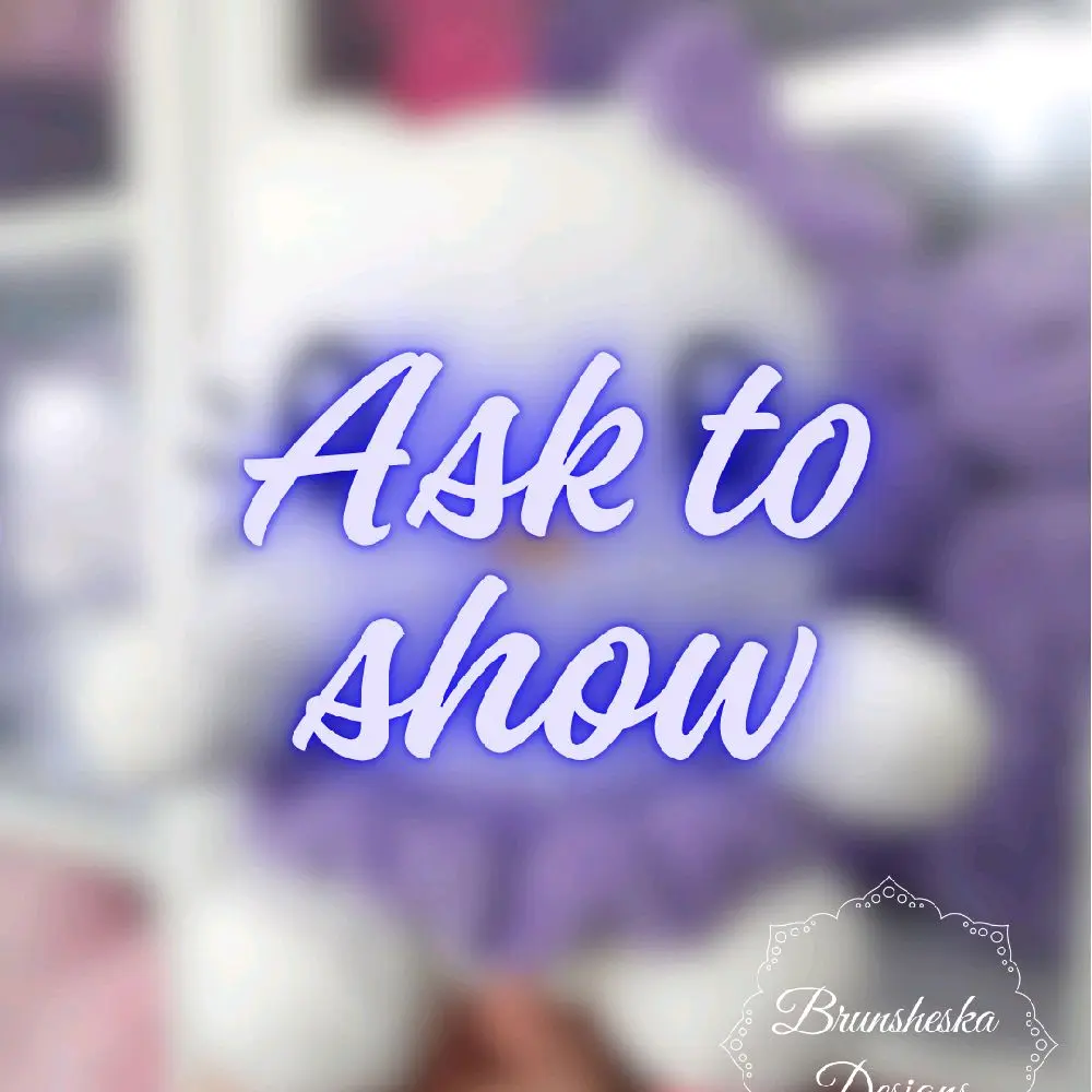 Handmade Crochet Purple Kitty Plushie