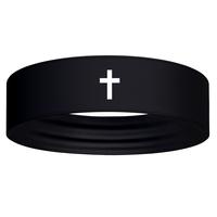 Black Headband: Standard Cross