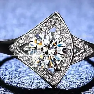 [ # A396](Babur)Synthetic Moissanite Fashion Jewelry Ring