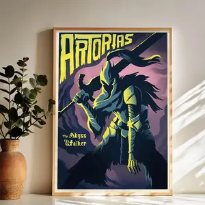 Artwork Featuring Anakin Skywalker's Lightsaber Wall Art Vintage Black and White Art Posters Funky Aesthetic Canvas Prints Retro Bar Cart Decor for Bar Bedroom