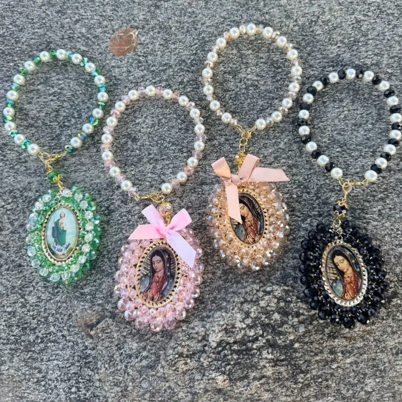 Religious Blessings whit Pearl handle & Faceted Crystal- Available in Various designs