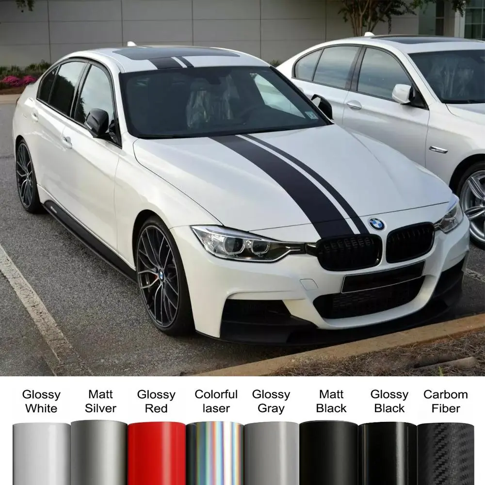 2026 New Car Hood Bonnet Roof Trunk Boot Kit Stickers For BMW 3 Series E90 F30 G20 Racing Stripes Vinyl Decals Auto Tuning Accessories For your Cars