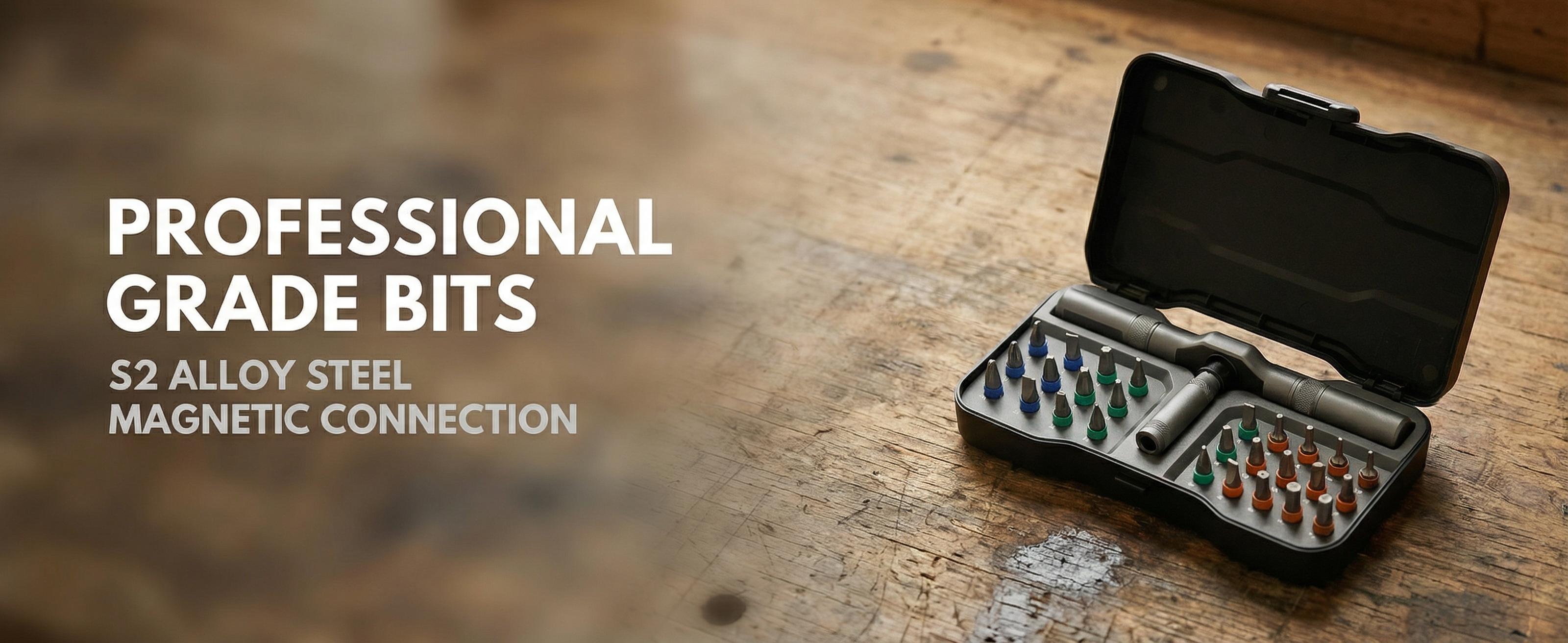 24 in 1 DIY Screwdriver Set, switchable magnetic ratchet screwdriver bit kit, compact and portable repair tool set for home, electronics and furniture assembly, toolbox gift for Thanksgiving, Christmas and New Year