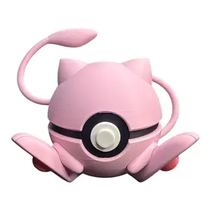 Mew - Inspired 3D Printed Poke Ball Collectible