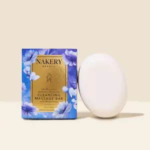 Nakery Beauty SkinRecovery Cleansing Massage Bar with Magnesium - 3.5 oz Hydrating Body Wash for Daily Use & Muscle Recovery