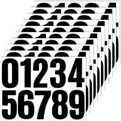 Vinyl Numbers Black Vinyl Number Stickers 3 Inch - 84 Pieces Self ...